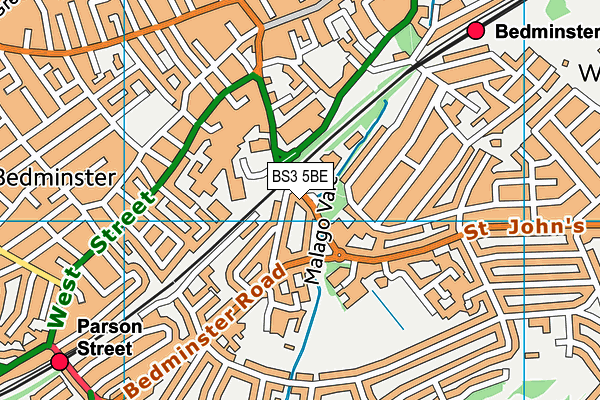 BS3 5BE map - OS VectorMap District (Ordnance Survey)