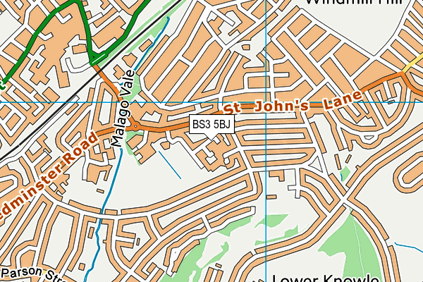 BS3 5BJ map - OS VectorMap District (Ordnance Survey)