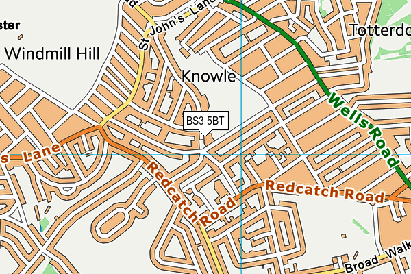 BS3 5BT map - OS VectorMap District (Ordnance Survey)