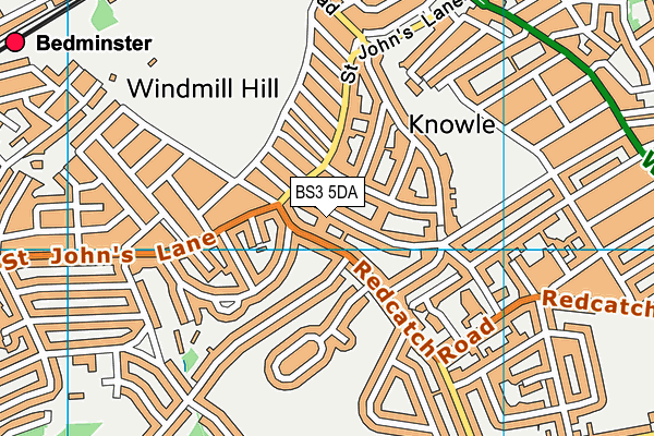 BS3 5DA map - OS VectorMap District (Ordnance Survey)