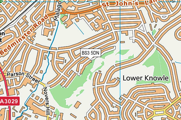 BS3 5DN map - OS VectorMap District (Ordnance Survey)