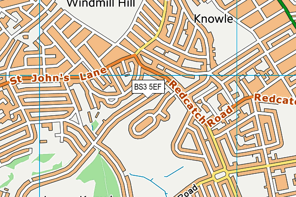 BS3 5EF map - OS VectorMap District (Ordnance Survey)