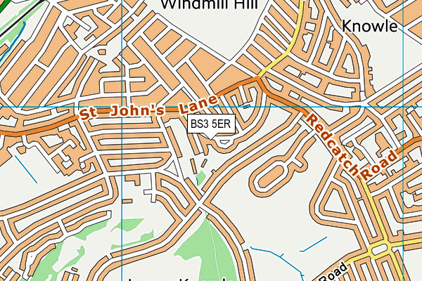 BS3 5ER map - OS VectorMap District (Ordnance Survey)