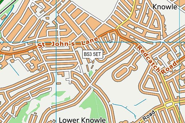 BS3 5ET map - OS VectorMap District (Ordnance Survey)