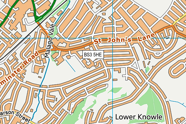 BS3 5HE map - OS VectorMap District (Ordnance Survey)