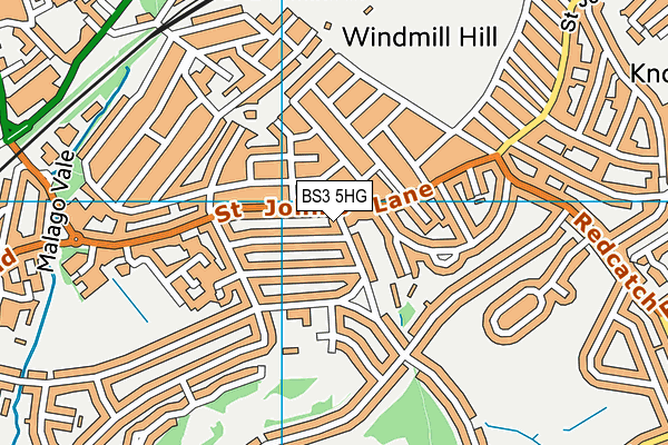 BS3 5HG map - OS VectorMap District (Ordnance Survey)