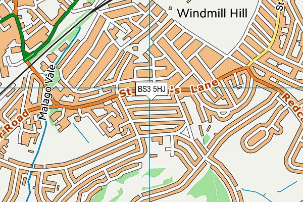 BS3 5HJ map - OS VectorMap District (Ordnance Survey)