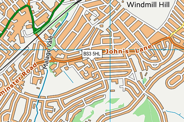 BS3 5HL map - OS VectorMap District (Ordnance Survey)