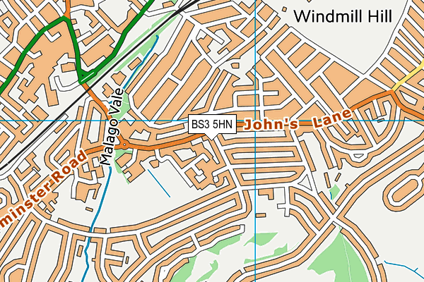 BS3 5HN map - OS VectorMap District (Ordnance Survey)