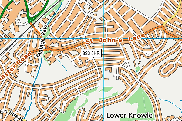 BS3 5HR map - OS VectorMap District (Ordnance Survey)