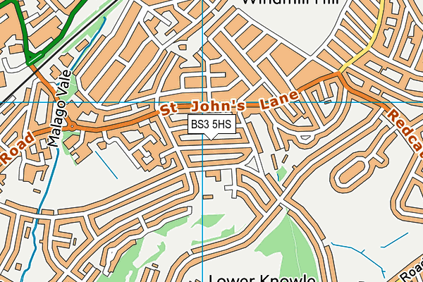 BS3 5HS map - OS VectorMap District (Ordnance Survey)