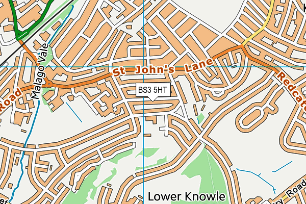 BS3 5HT map - OS VectorMap District (Ordnance Survey)