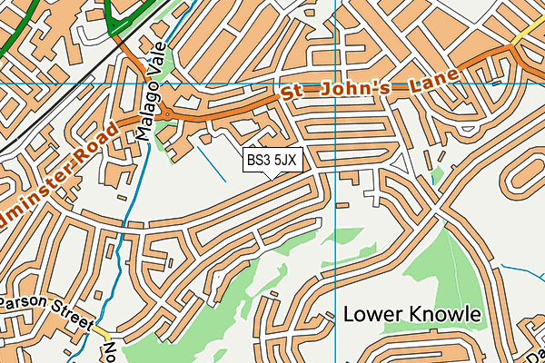 BS3 5JX map - OS VectorMap District (Ordnance Survey)