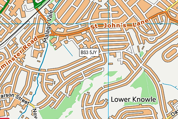 BS3 5JY map - OS VectorMap District (Ordnance Survey)