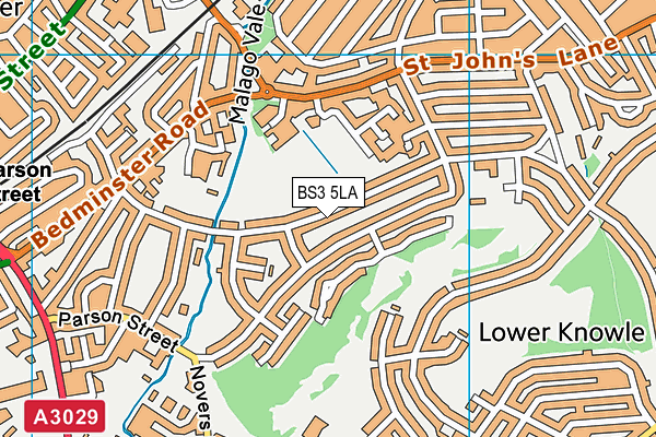 BS3 5LA map - OS VectorMap District (Ordnance Survey)