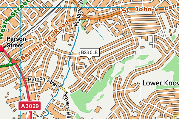 BS3 5LB map - OS VectorMap District (Ordnance Survey)