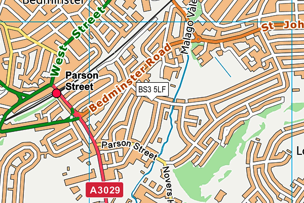 BS3 5LF map - OS VectorMap District (Ordnance Survey)