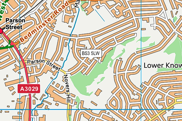 BS3 5LW map - OS VectorMap District (Ordnance Survey)