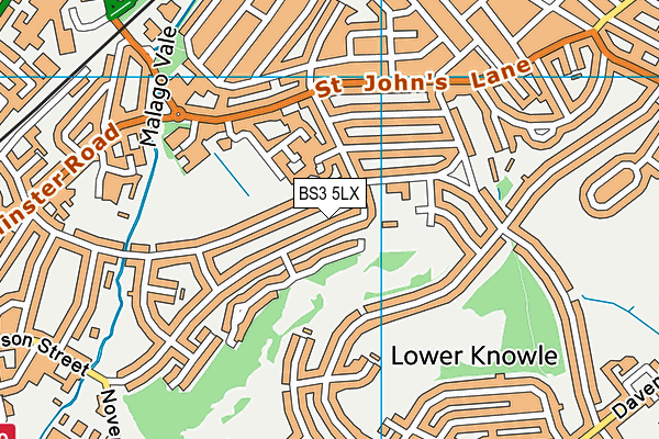 BS3 5LX map - OS VectorMap District (Ordnance Survey)