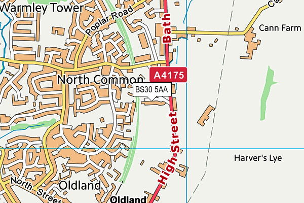 BS30 5AA map - OS VectorMap District (Ordnance Survey)