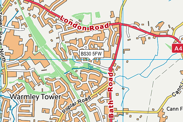 BS30 5FW map - OS VectorMap District (Ordnance Survey)