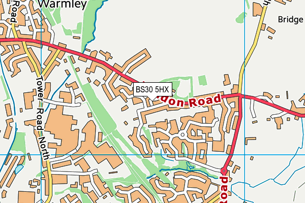 BS30 5HX map - OS VectorMap District (Ordnance Survey)