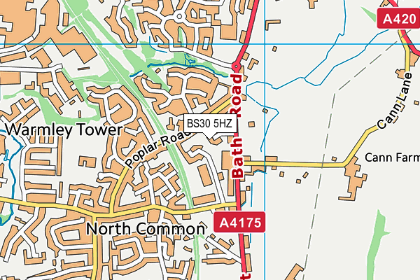 BS30 5HZ map - OS VectorMap District (Ordnance Survey)