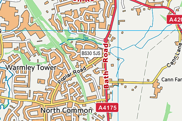 BS30 5JS map - OS VectorMap District (Ordnance Survey)