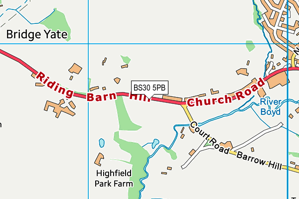 BS30 5PB map - OS VectorMap District (Ordnance Survey)