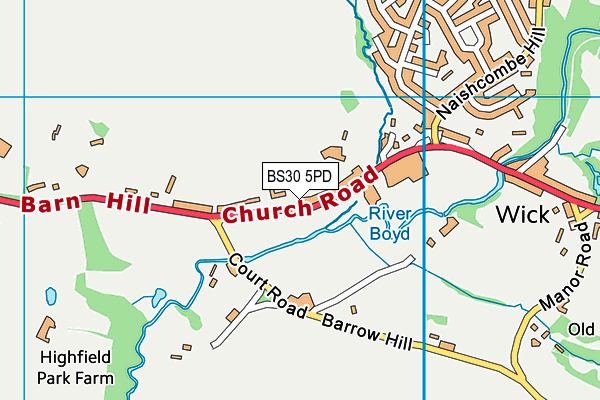 Wick Church of England Primary School map (BS30 5PD) - OS VectorMap District (Ordnance Survey)