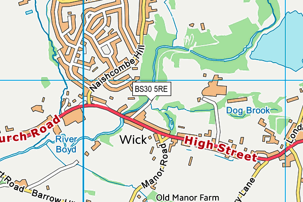 BS30 5RE map - OS VectorMap District (Ordnance Survey)