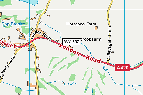 BS30 5RZ map - OS VectorMap District (Ordnance Survey)