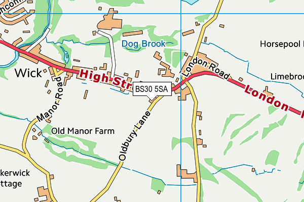 BS30 5SA map - OS VectorMap District (Ordnance Survey)