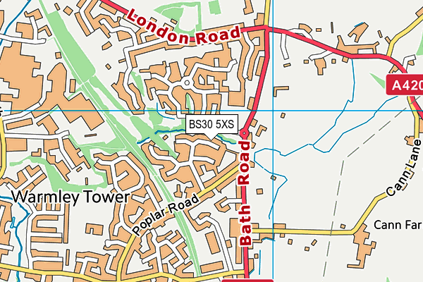 BS30 5XS map - OS VectorMap District (Ordnance Survey)