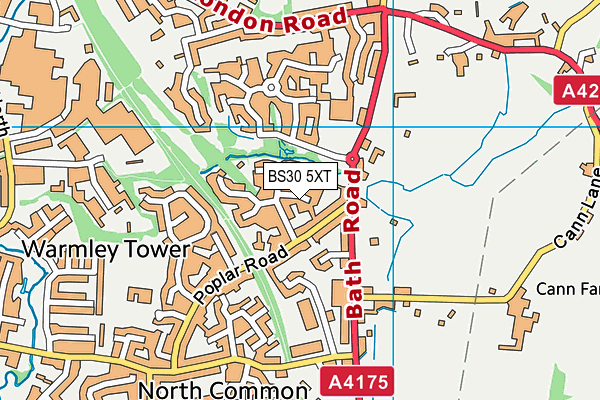 BS30 5XT map - OS VectorMap District (Ordnance Survey)