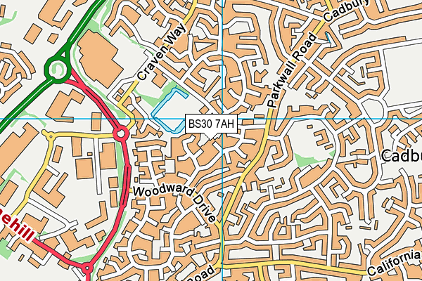 BS30 7AH map - OS VectorMap District (Ordnance Survey)