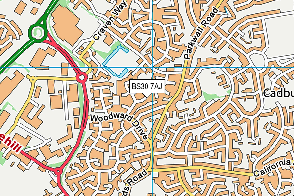 BS30 7AJ map - OS VectorMap District (Ordnance Survey)