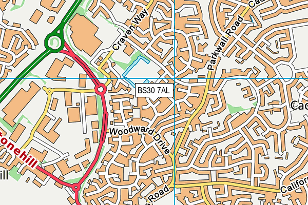 BS30 7AL map - OS VectorMap District (Ordnance Survey)
