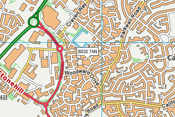 BS30 7AN map - OS VectorMap District (Ordnance Survey)