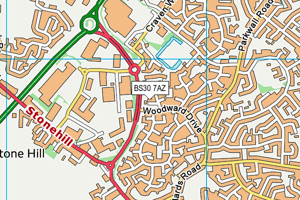 BS30 7AZ map - OS VectorMap District (Ordnance Survey)
