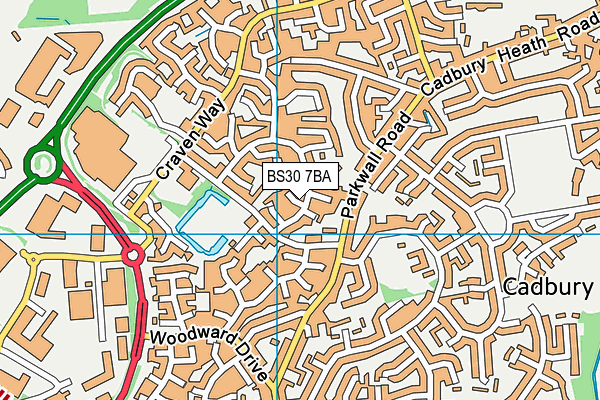 BS30 7BA map - OS VectorMap District (Ordnance Survey)