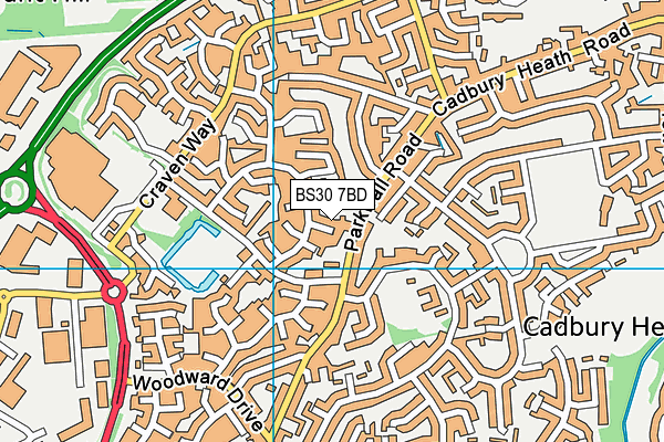 BS30 7BD map - OS VectorMap District (Ordnance Survey)