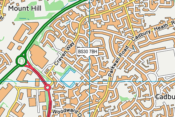 BS30 7BH map - OS VectorMap District (Ordnance Survey)