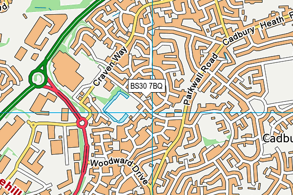 BS30 7BQ map - OS VectorMap District (Ordnance Survey)