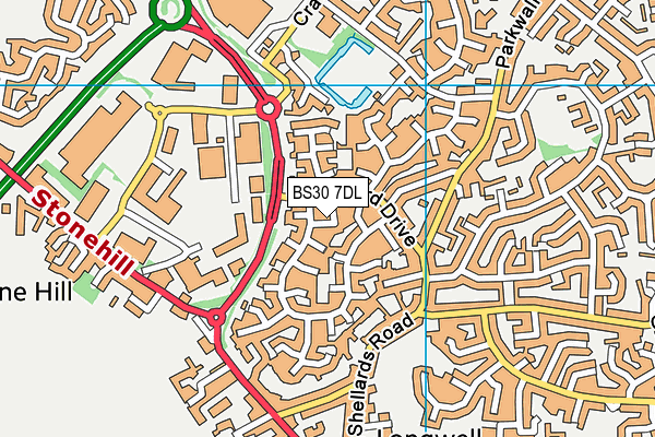 BS30 7DL map - OS VectorMap District (Ordnance Survey)