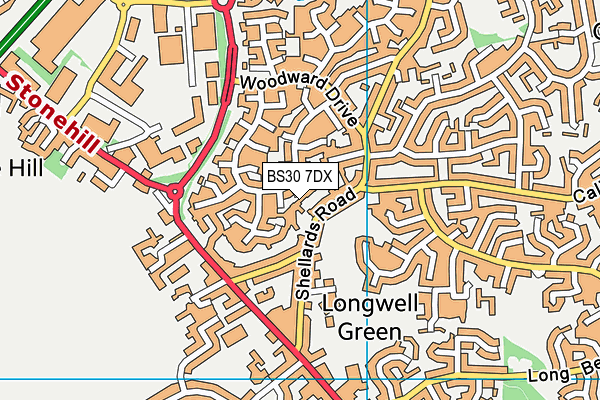 BS30 7DX map - OS VectorMap District (Ordnance Survey)