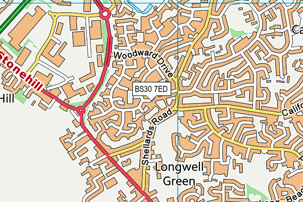 BS30 7ED map - OS VectorMap District (Ordnance Survey)