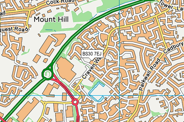 BS30 7EJ map - OS VectorMap District (Ordnance Survey)