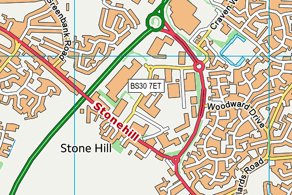 BS30 7ET map - OS VectorMap District (Ordnance Survey)