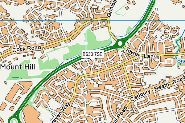 BS30 7SE map - OS VectorMap District (Ordnance Survey)